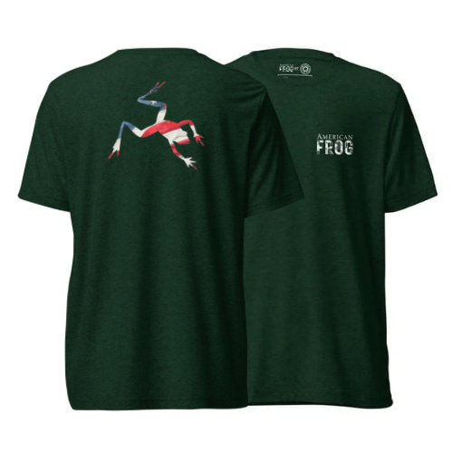 American Frog in Forest Green Short Sleeve T-Shirt