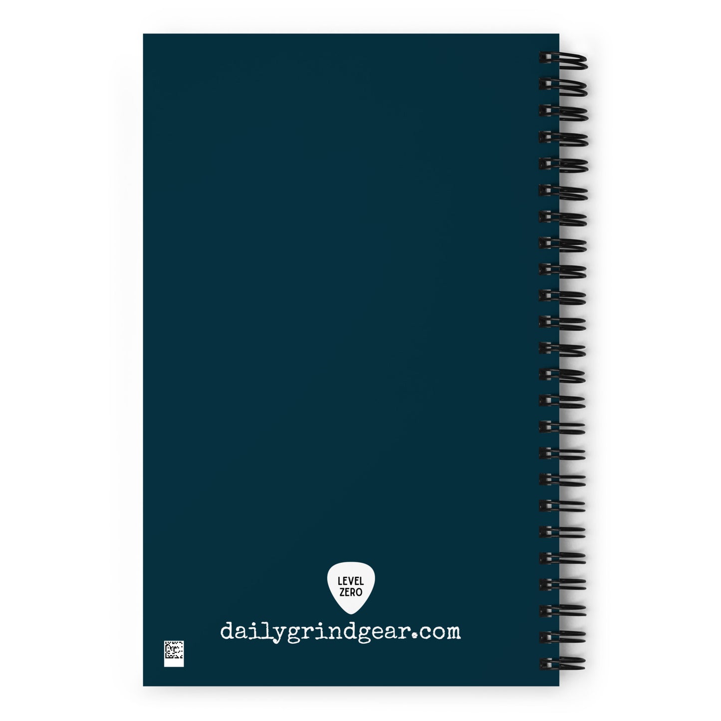 Level Zero Guitar Head Lyrics Spiral Notebook in Blue Whale