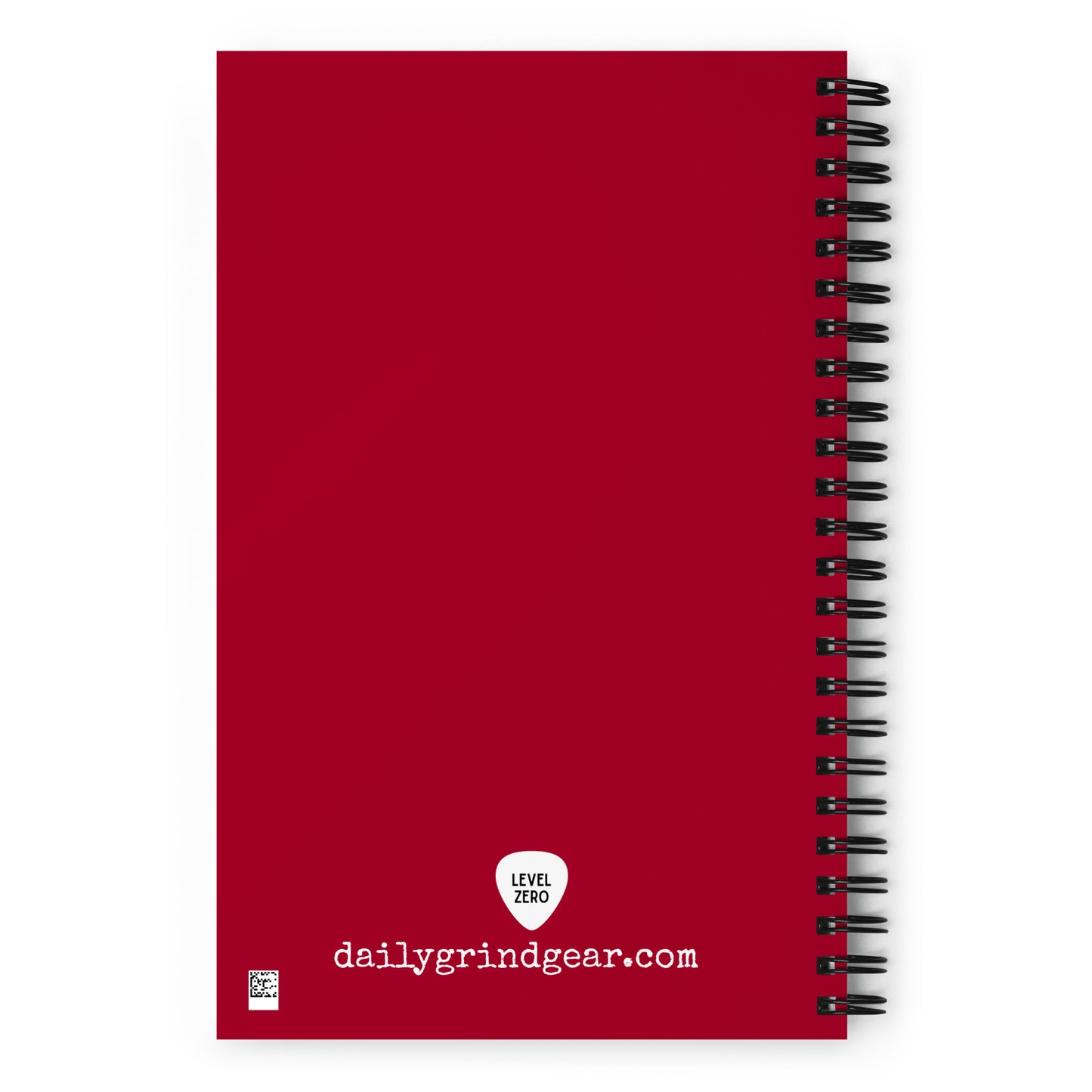 Level Zero Guitar Head Lyrics Spiral Notebook in Carmine