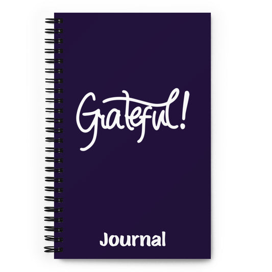 Grateful (white) Spiral Notebook