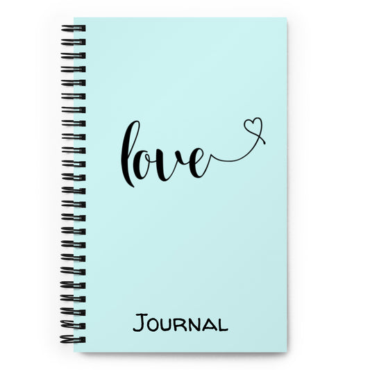 Love (heart) (black) Spiral Notebook