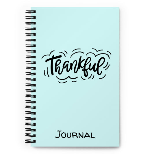 Thankful (black) Spiral Notebook