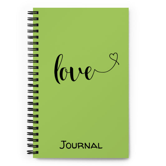 Love (heart) (black) Spiral Notebook