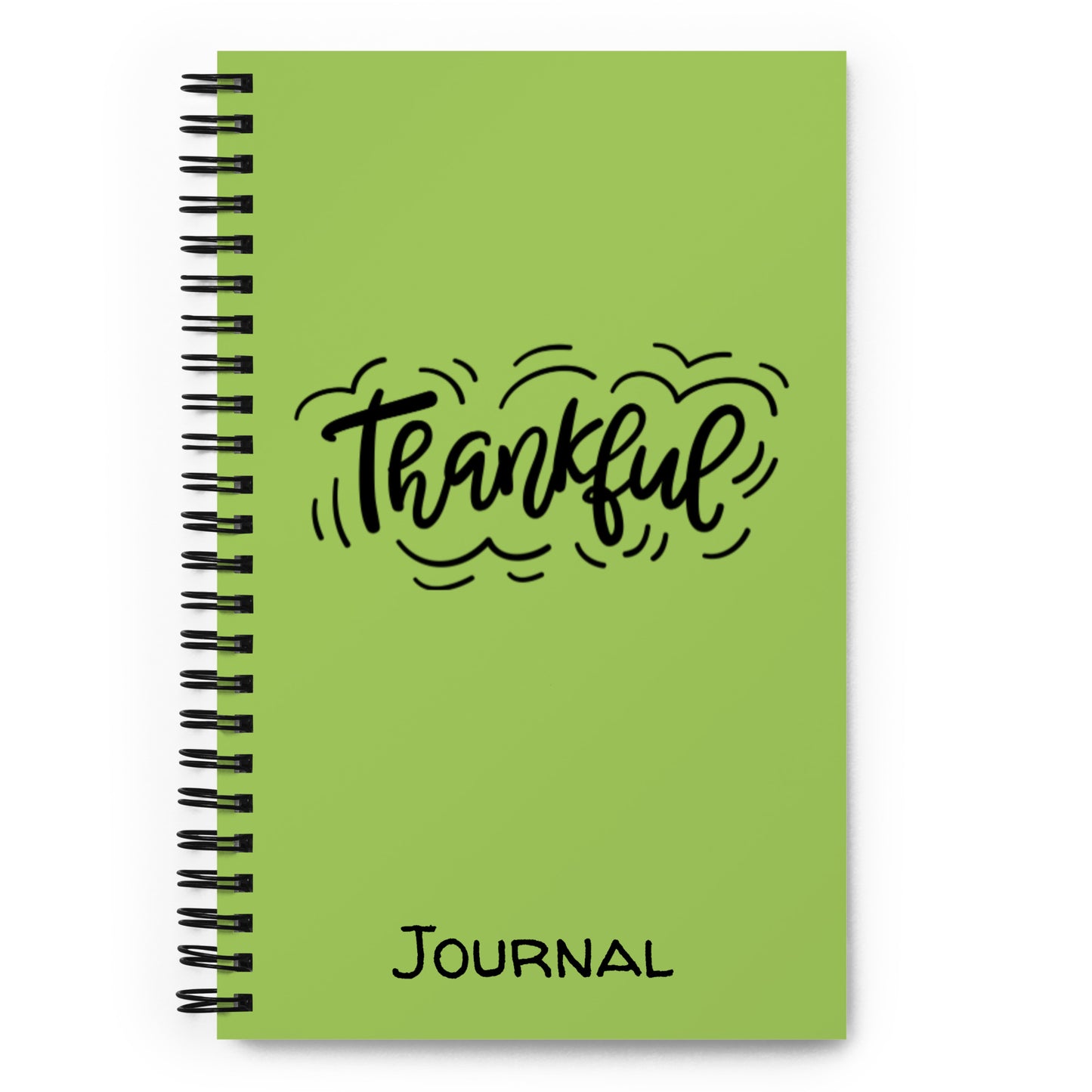 Thankful (black) Spiral Notebook