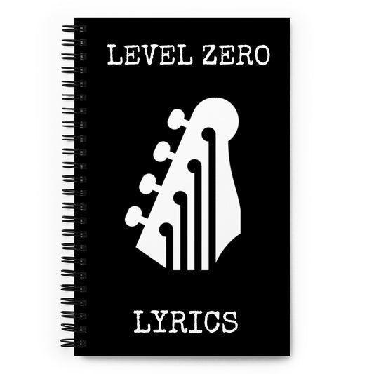 Level Zero Guitar Head Lyrics Spiral Notebook