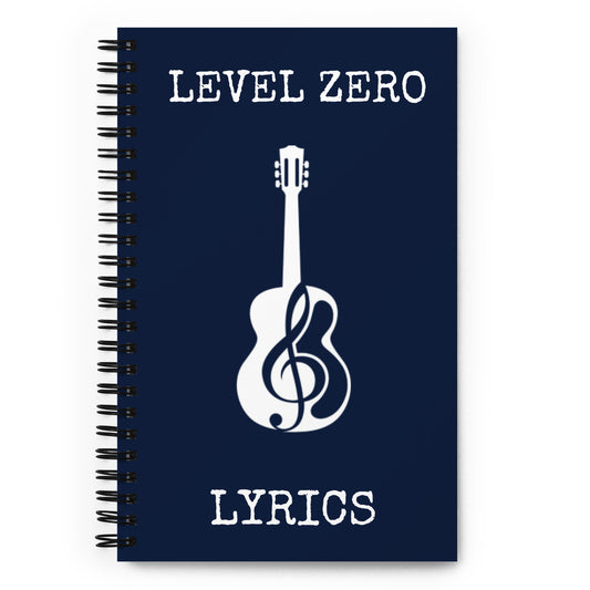 Level Zero Treble Clef Guitar Spiral Notebook in Navy