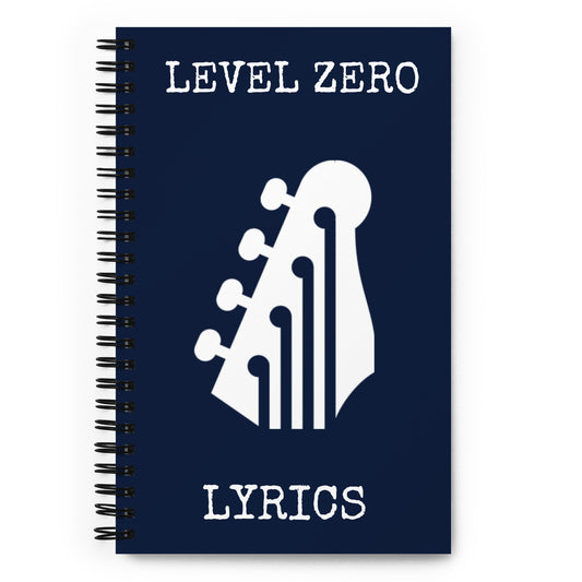 Level Zero Guitar Head Spiral Notebook in Navy