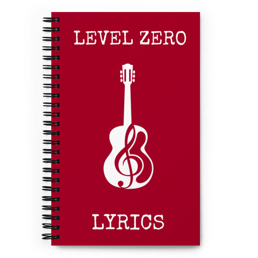 Level Zero Treble Clef Guitar Spiral Notebook in Carmine