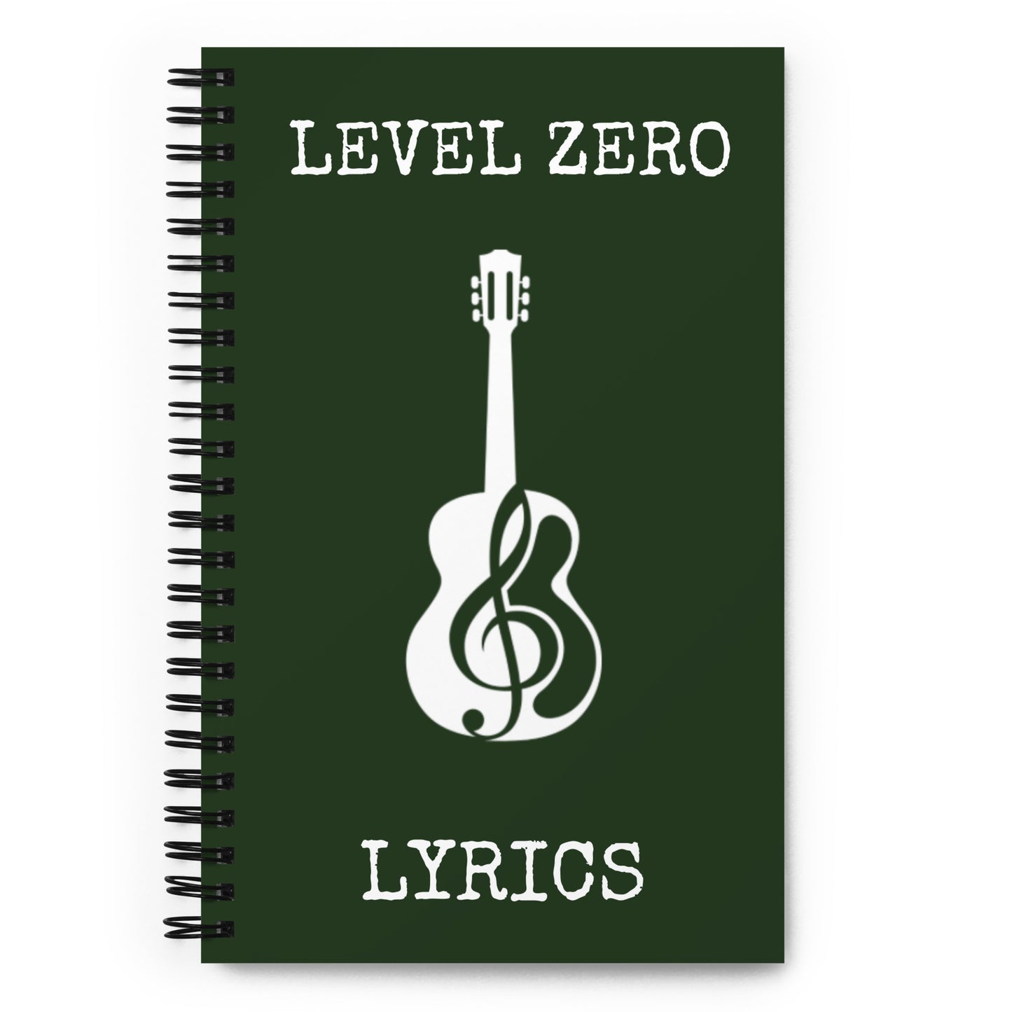 Level Zero Treble Clef Guitar Spiral Notebook in Myrtle