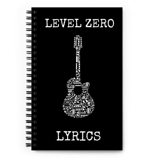 Level Zero Musical Guitar Spiral Notebook