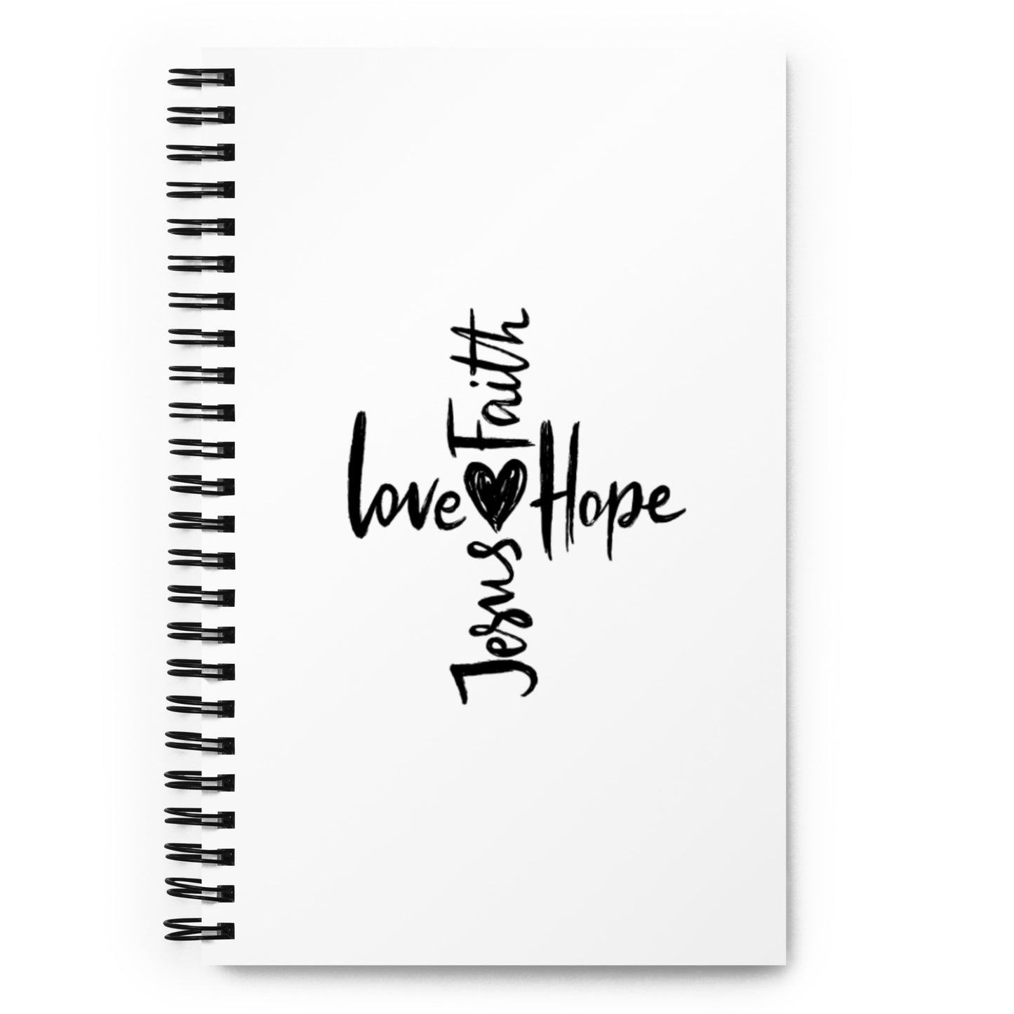 Faith Hope Love Cross Spiral Notebook