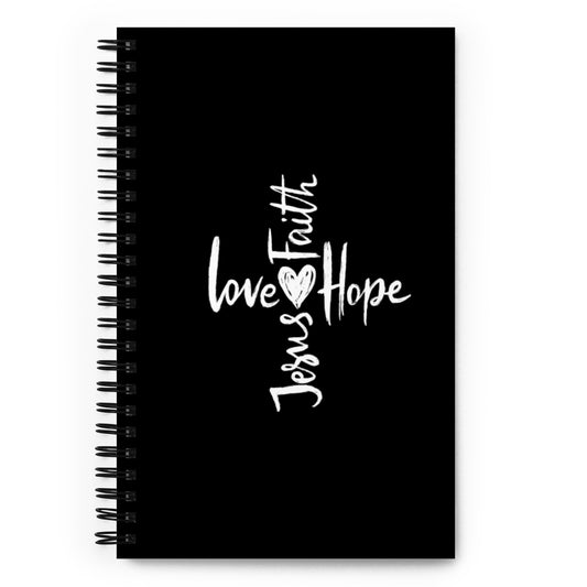 Faith Hope Love Cross Spiral Notebook