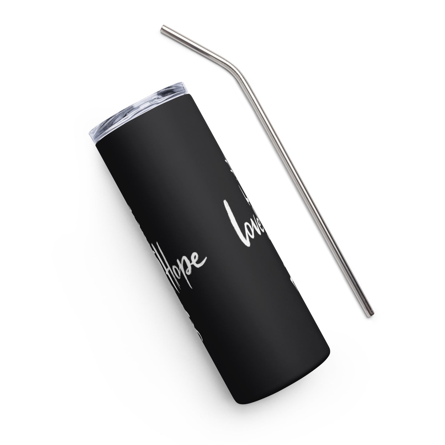 Faith Hope Love Cross Stainless Steel Tumbler