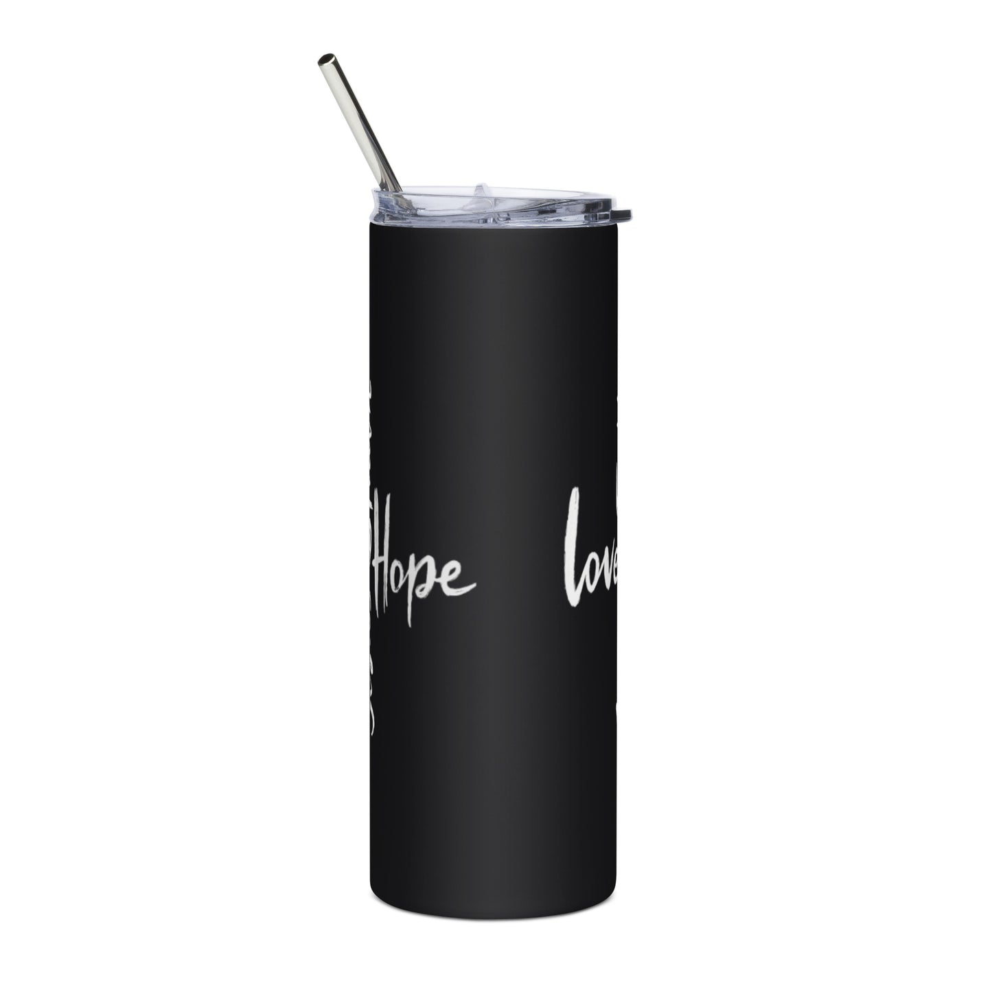 Faith Hope Love Cross Stainless Steel Tumbler