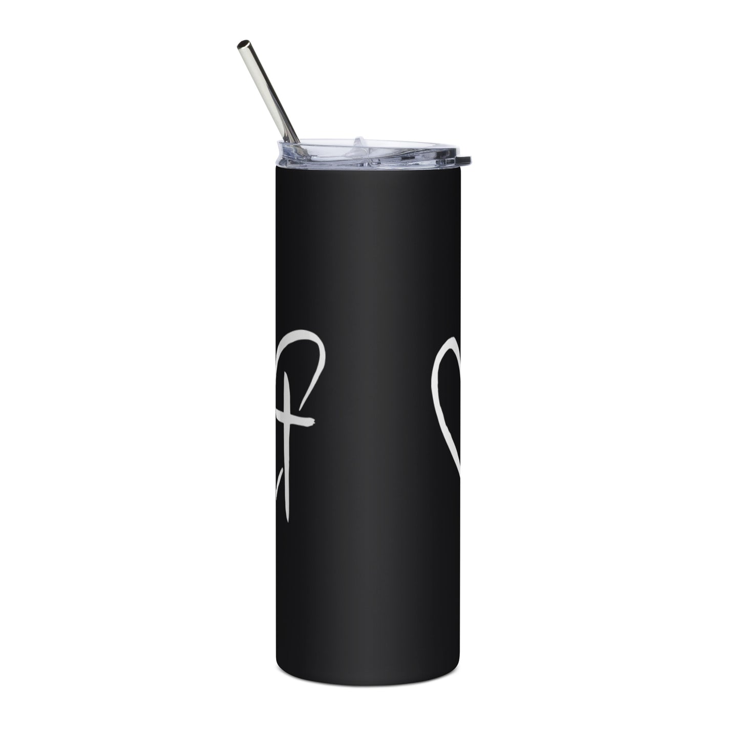 Heart w/ Cross Stainless Steel Tumbler