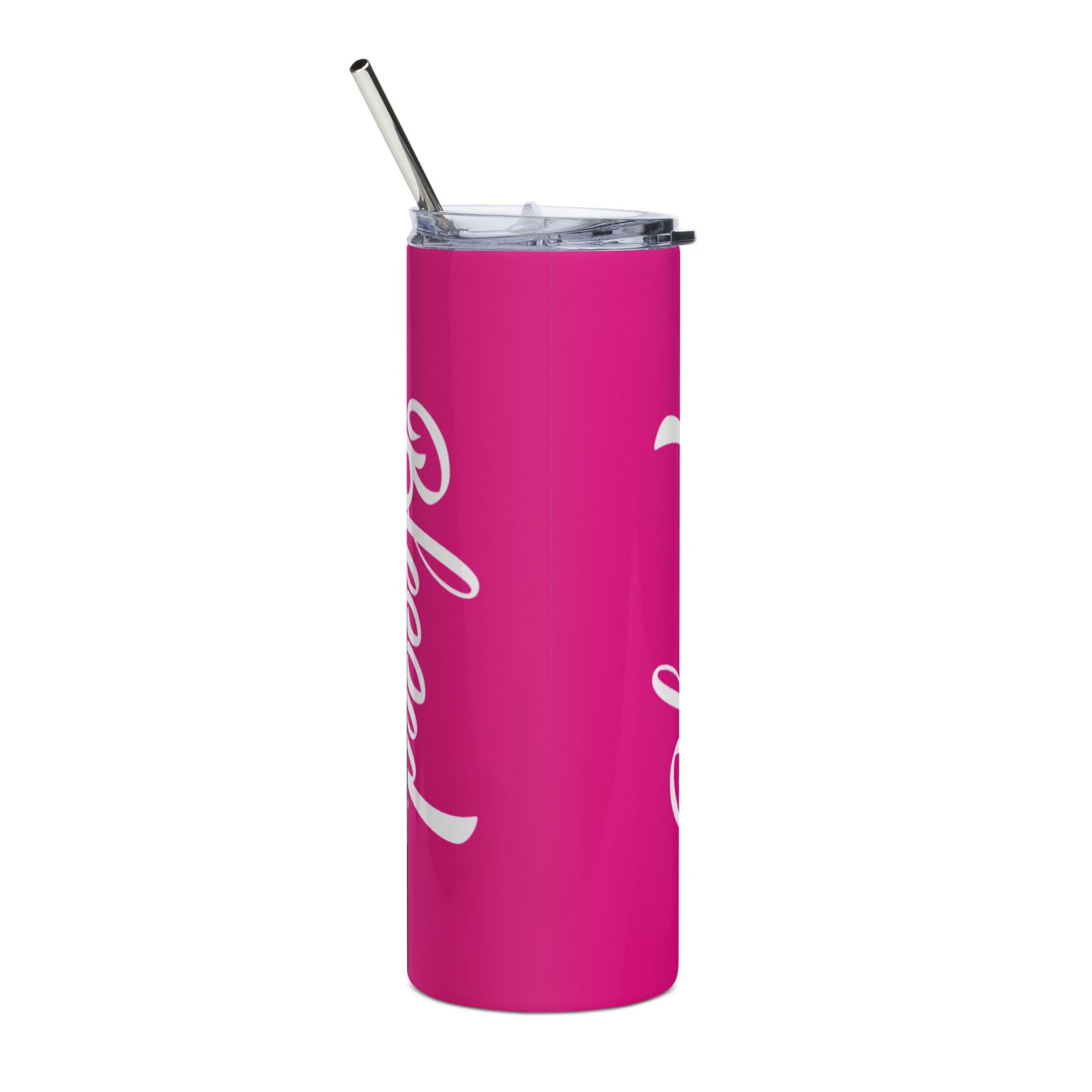 Hot Pink Blessed Stainless Steel Tumbler