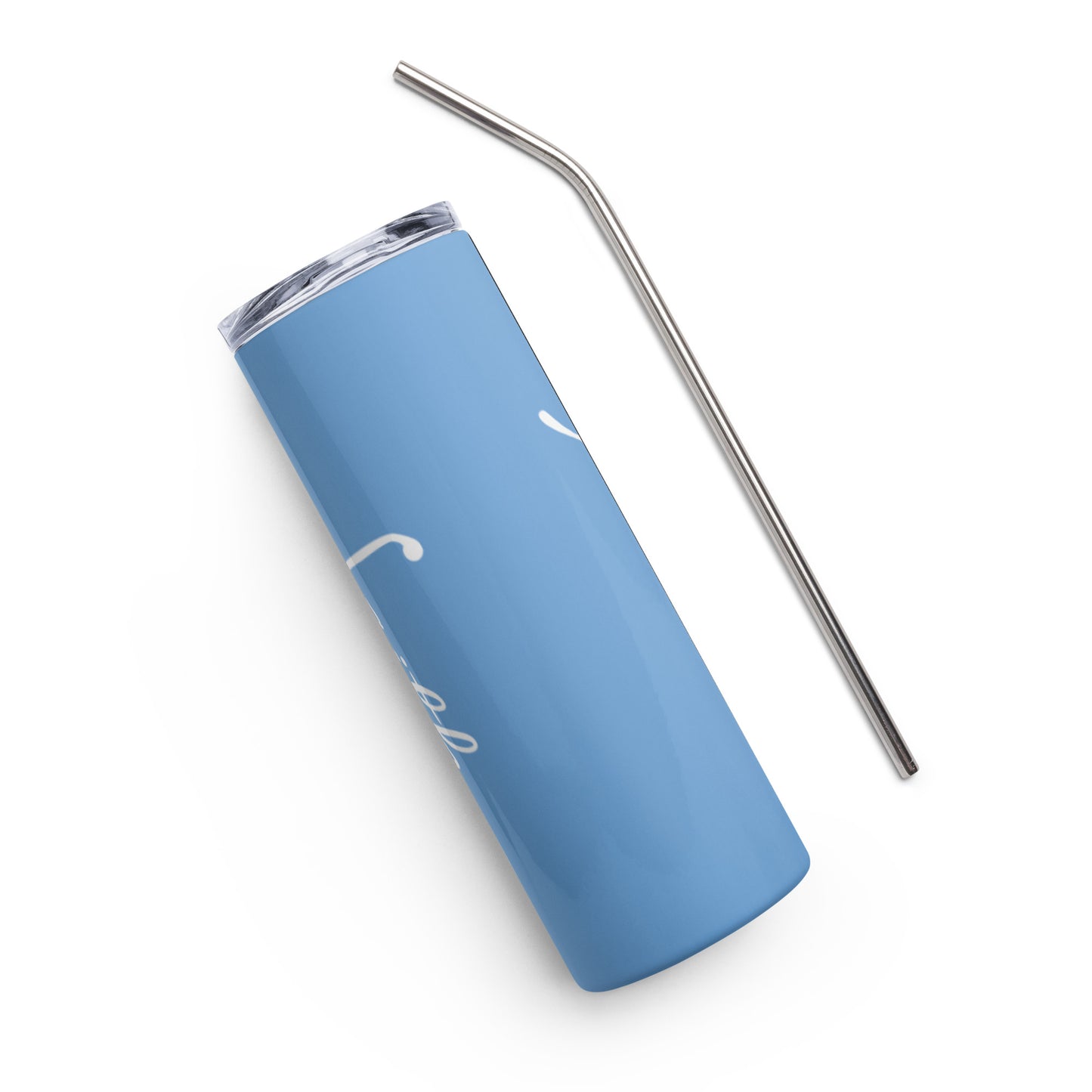 Light Blue Faith Stainless Steel Tumbler