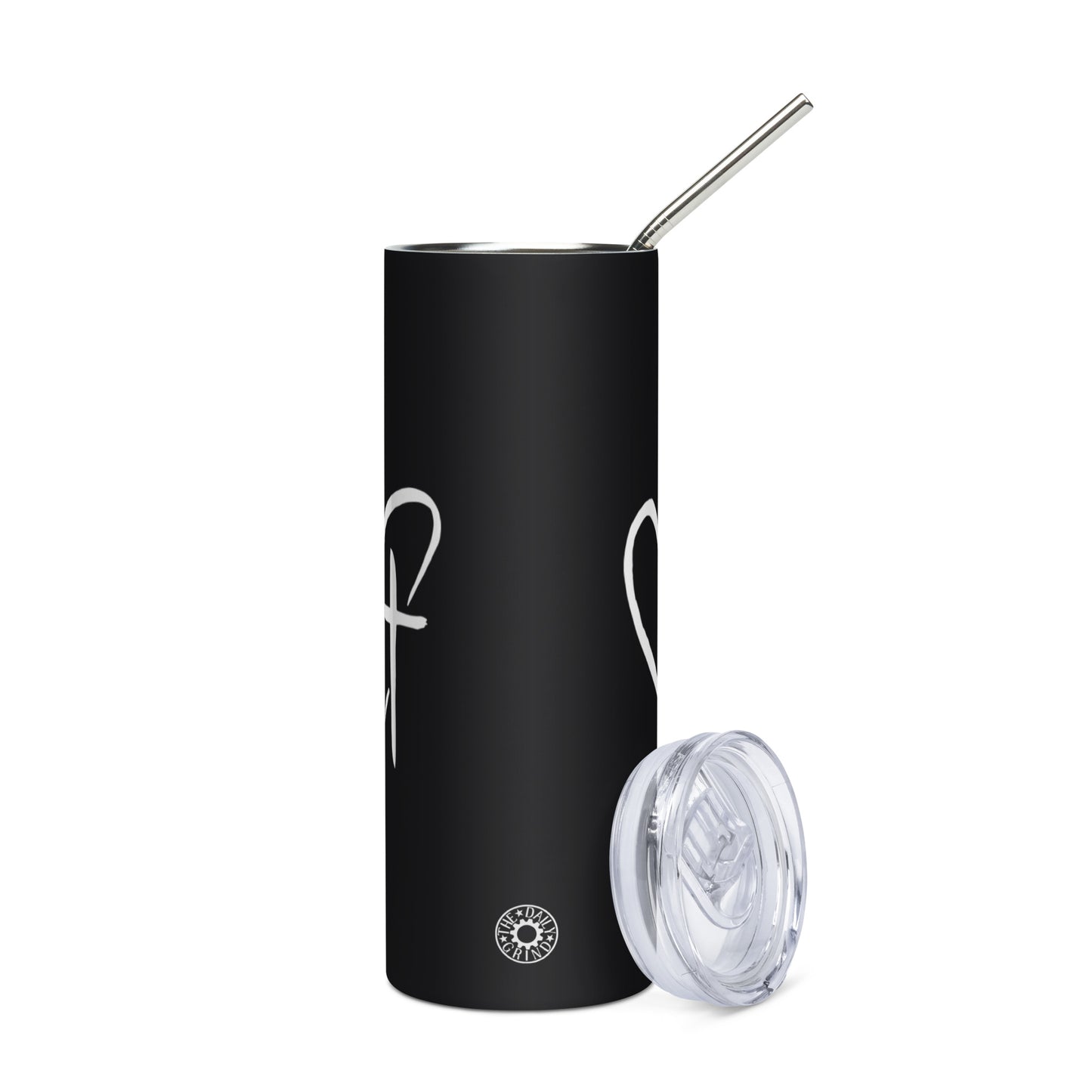 Heart w/ Cross Stainless Steel Tumbler