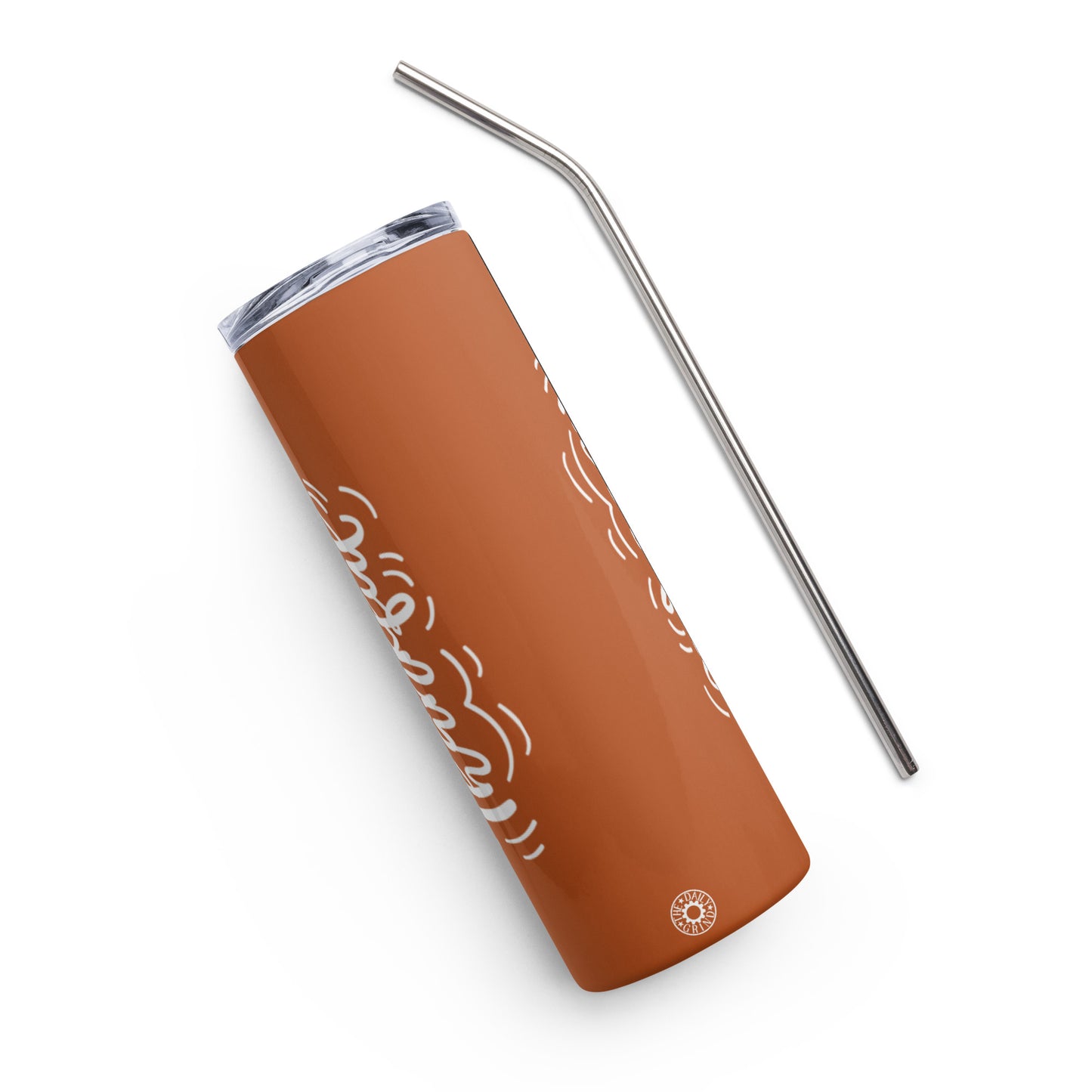 Orange Thankful Stainless Steel Tumbler