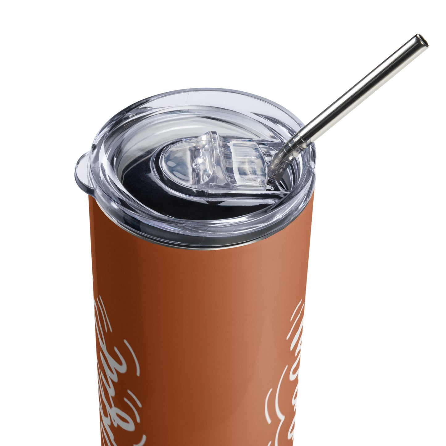 Orange Thankful Stainless Steel Tumbler