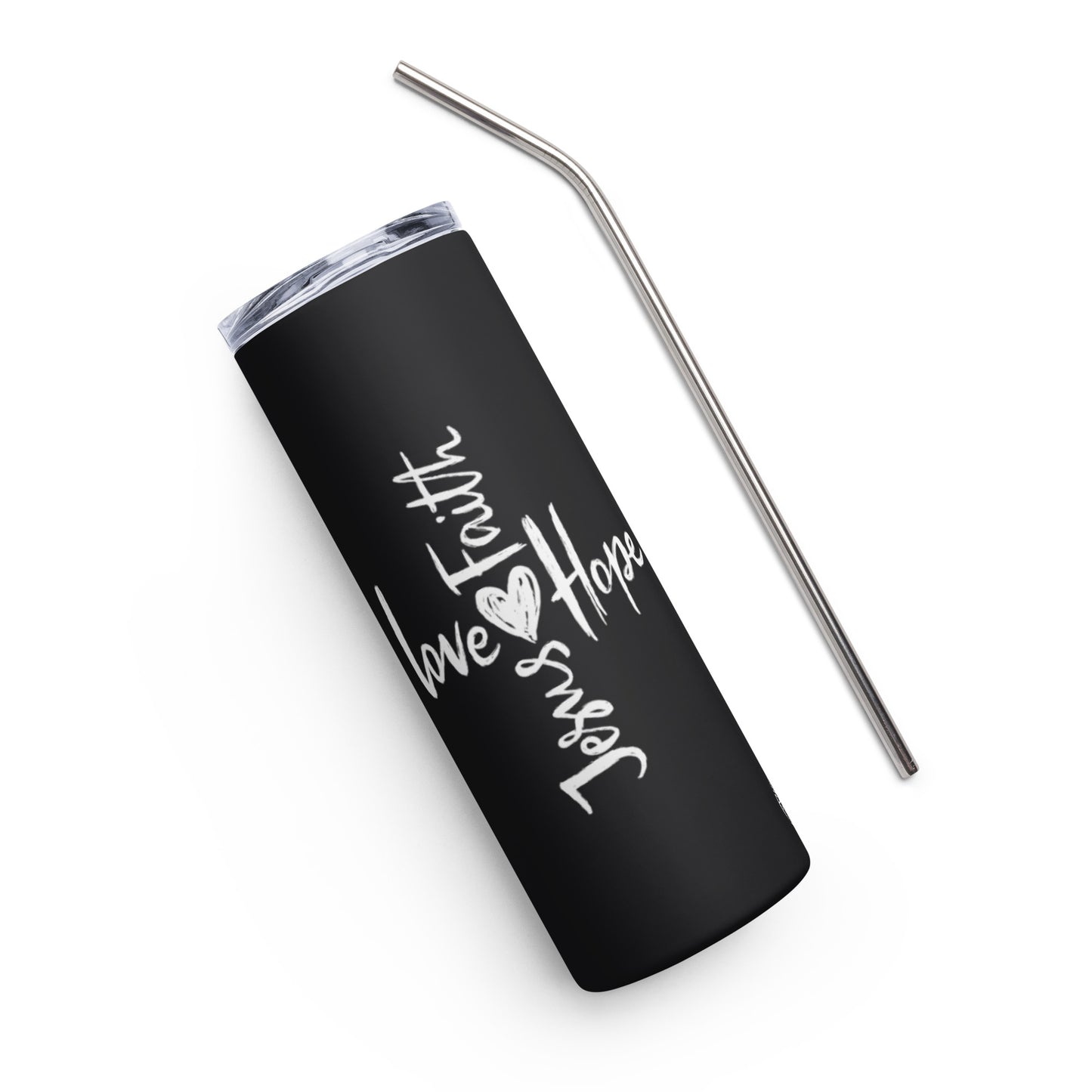 Faith Hope Love Cross Stainless Steel Tumbler