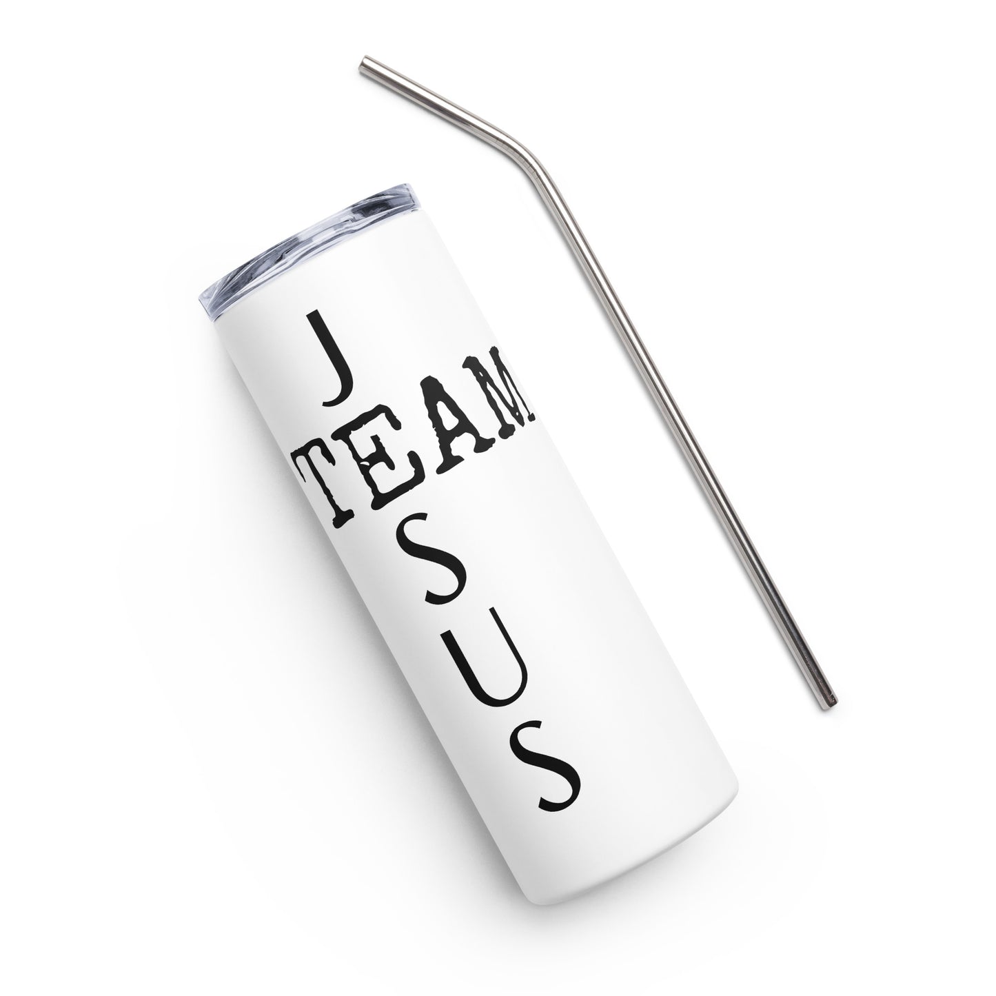 Team Jesus White Stainless Steel Tumbler