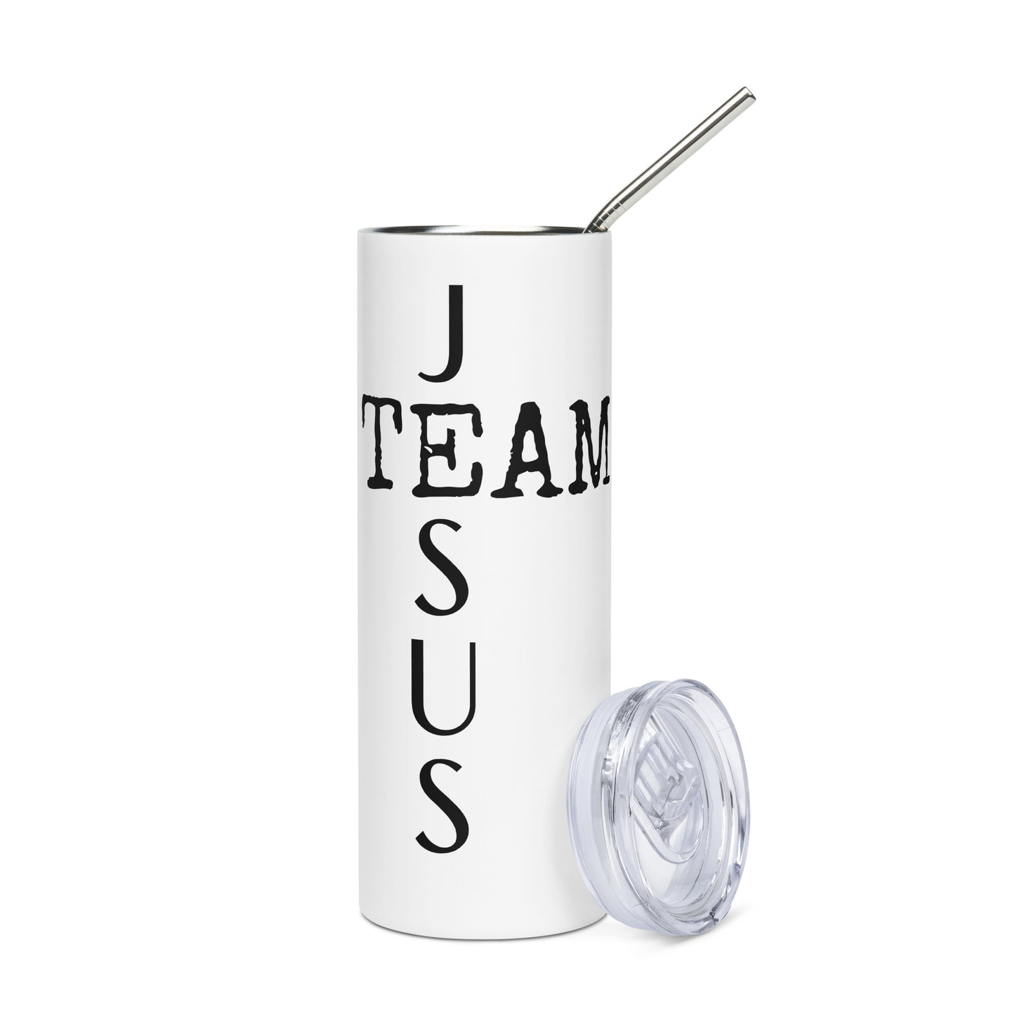 Team Jesus White Stainless Steel Tumbler