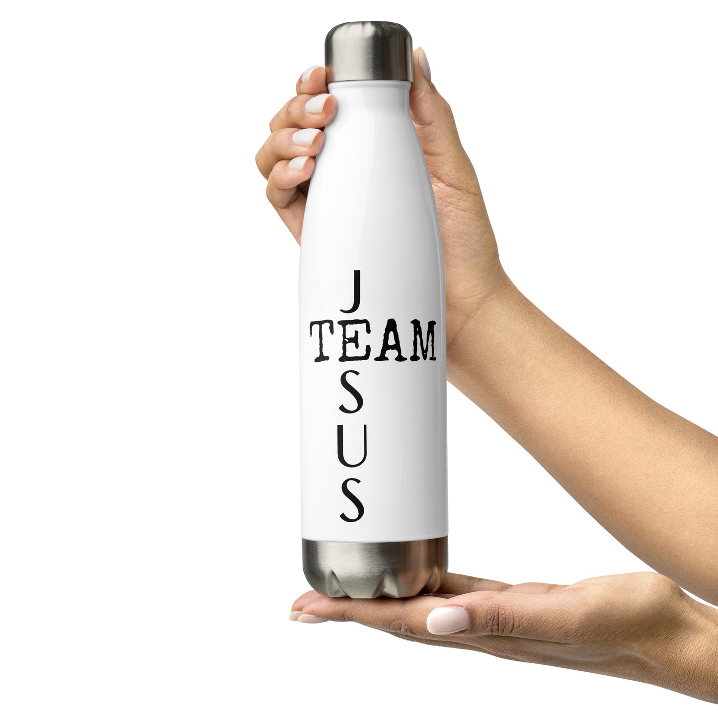 Team Jesus White Stainless Steel Water Bottle