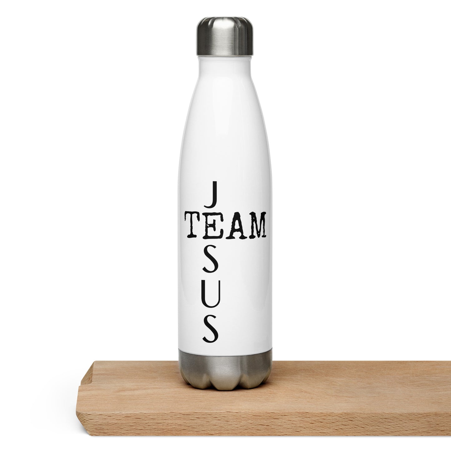 Team Jesus White Stainless Steel Water Bottle