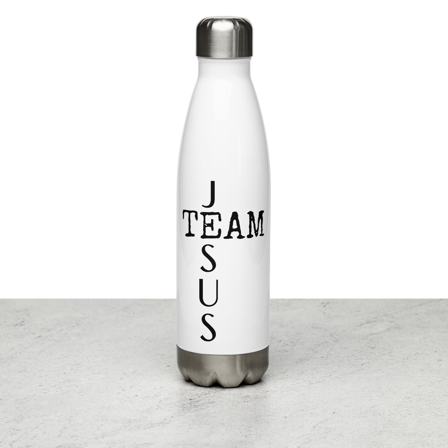 Team Jesus White Stainless Steel Water Bottle