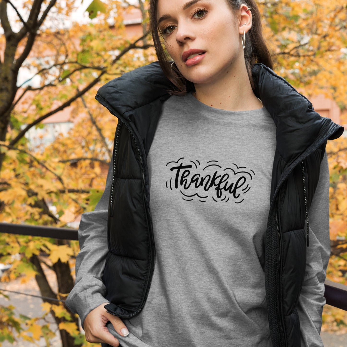 Thankful (black) Long Sleeve Tee