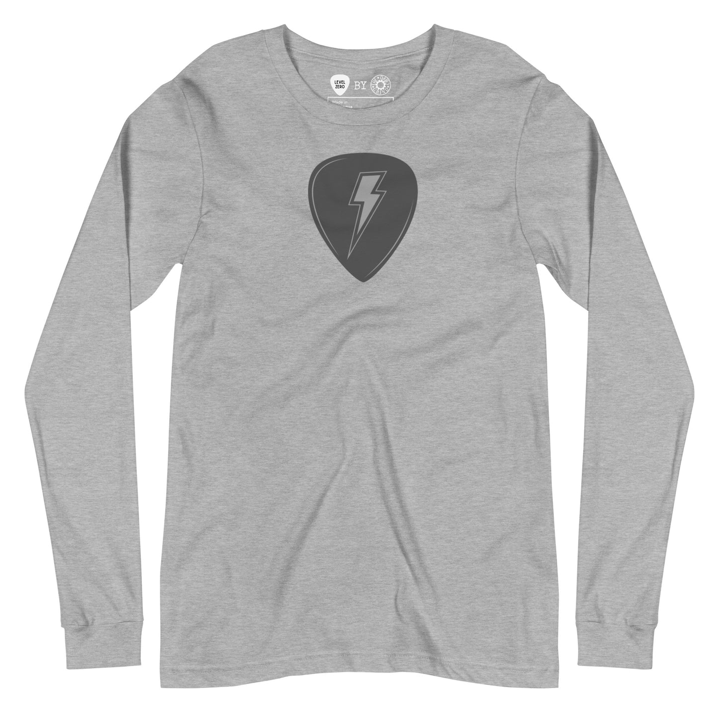 Lightning Pick in Heather Grey Long Sleeve Tee