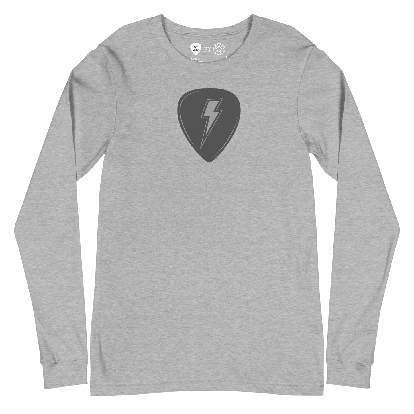 Lightning Pick in Heather Grey Long Sleeve Tee