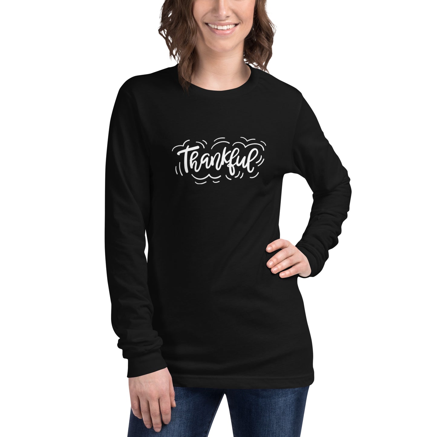 Thankful (white) Long Sleeve Tee