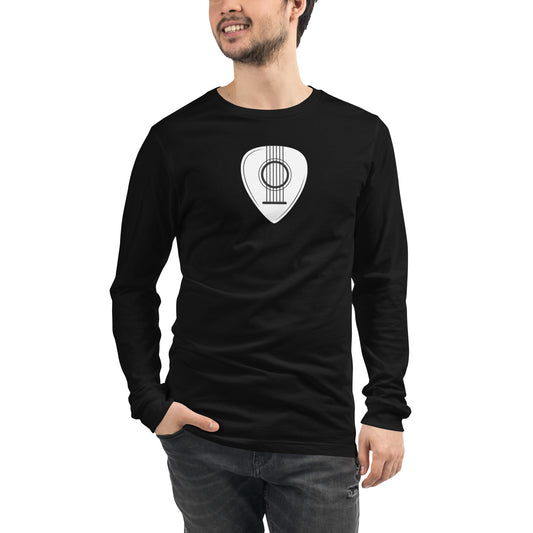 Guitar Pick in Black Long Sleeve Tee