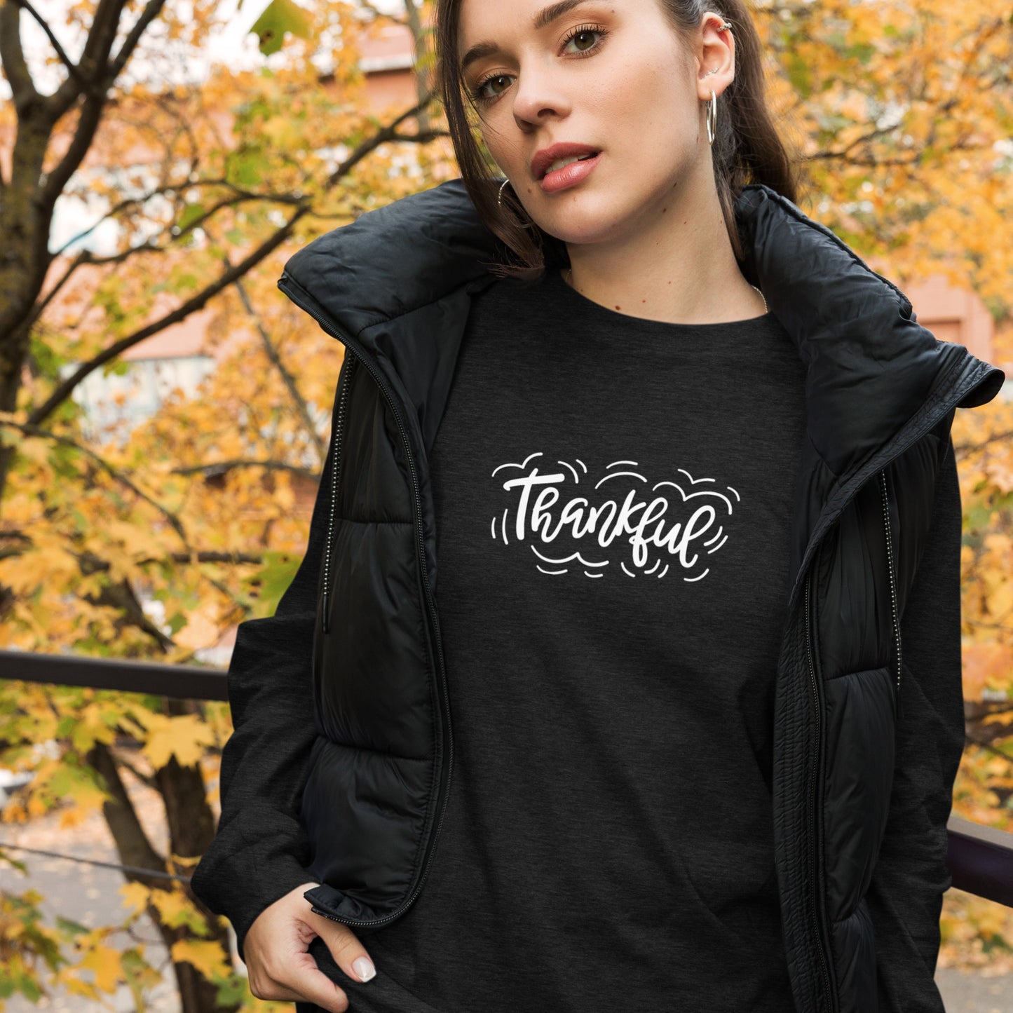 Thankful (white) Long Sleeve Tee