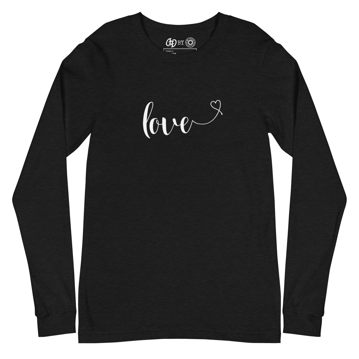 Love (heart) (white) Long Sleeve Tee