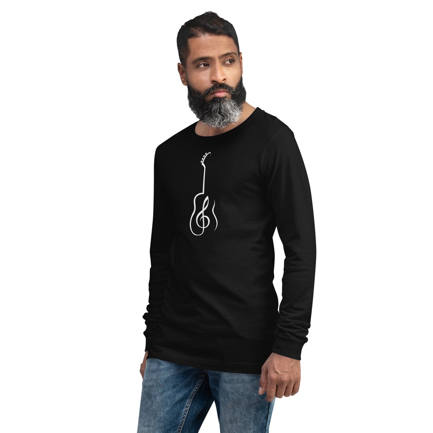 Music Note Guitar Long Sleeve Tee