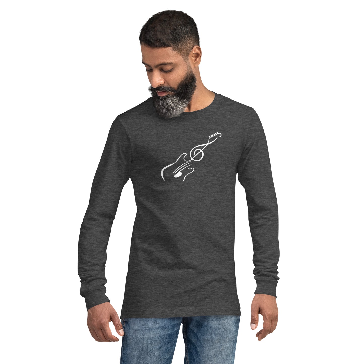 Music Note Guitar Long Sleeve Tee