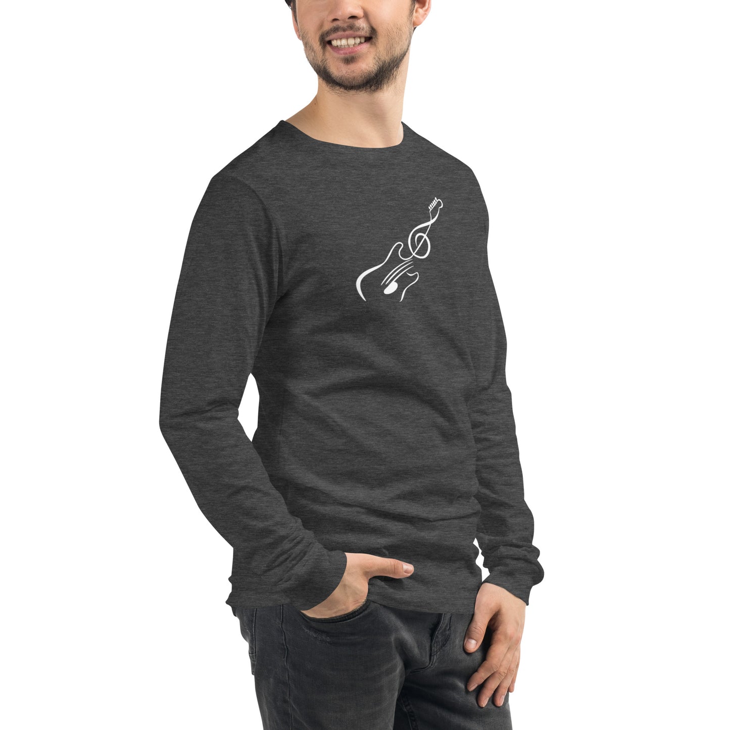 Music Note Guitar Long Sleeve Tee