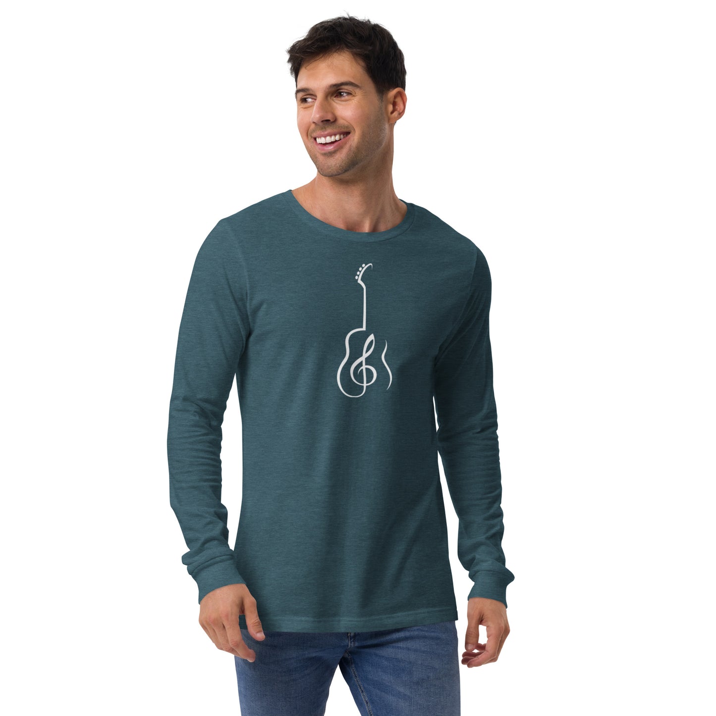 Music Note Guitar Long Sleeve Tee