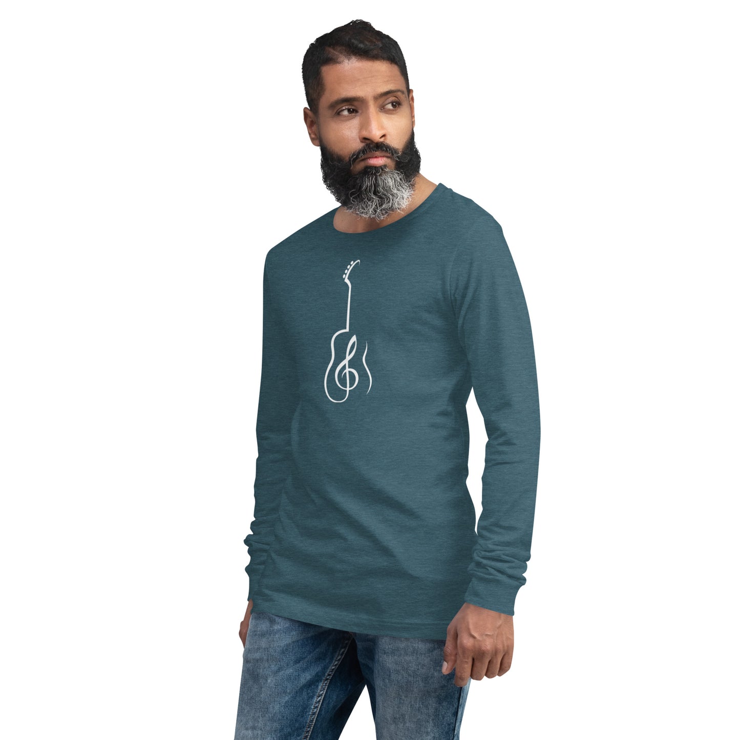 Music Note Guitar Long Sleeve Tee