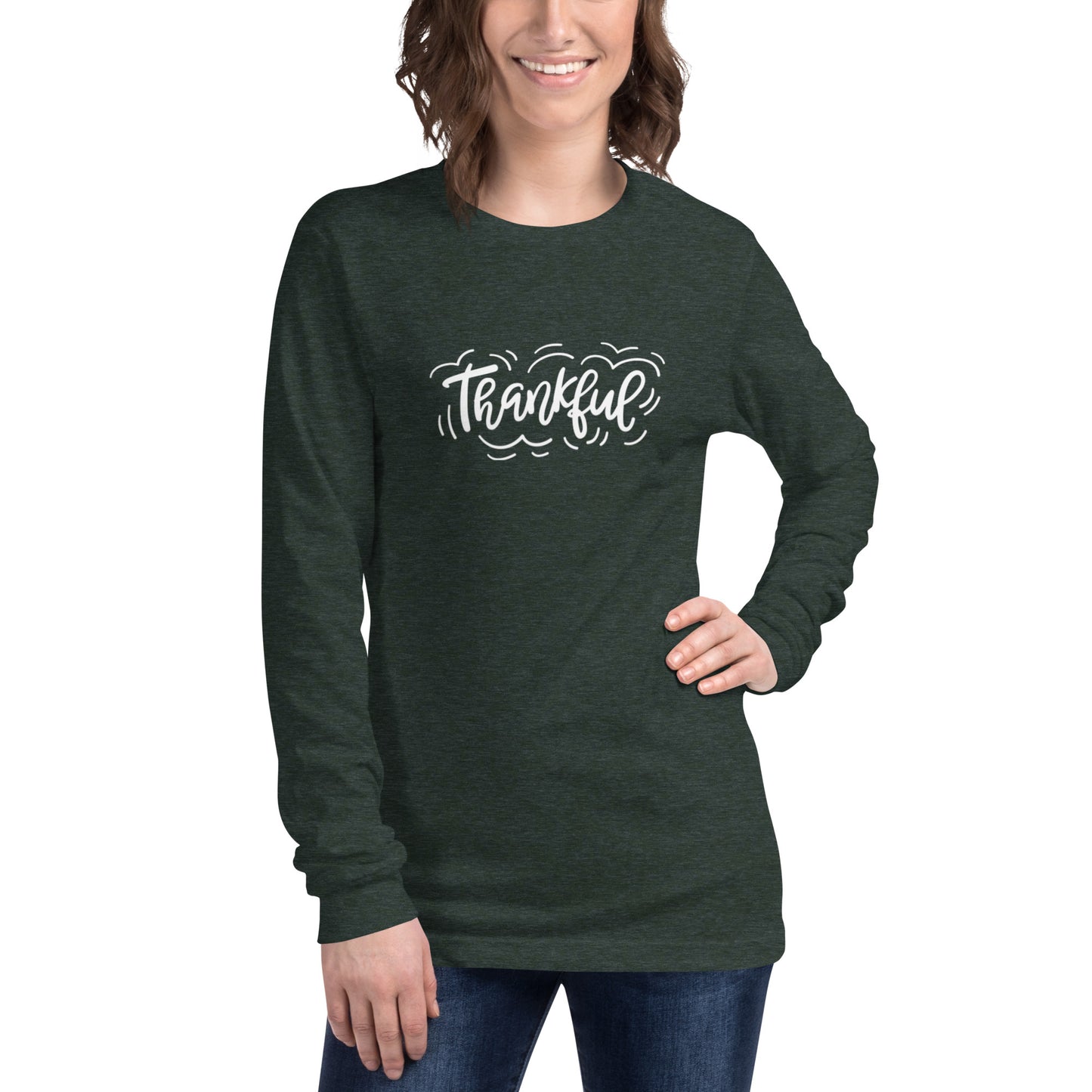 Thankful (white) Long Sleeve Tee