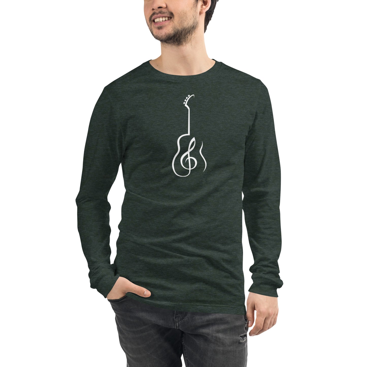 Music Note Guitar Long Sleeve Tee