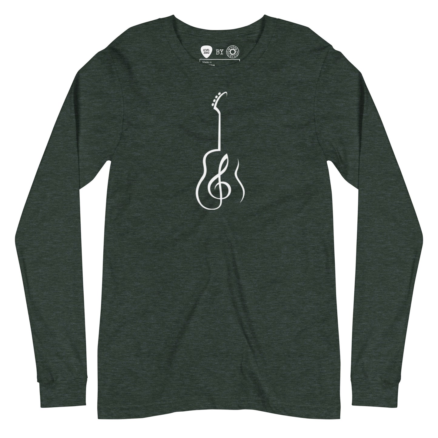 Music Note Guitar Long Sleeve Tee