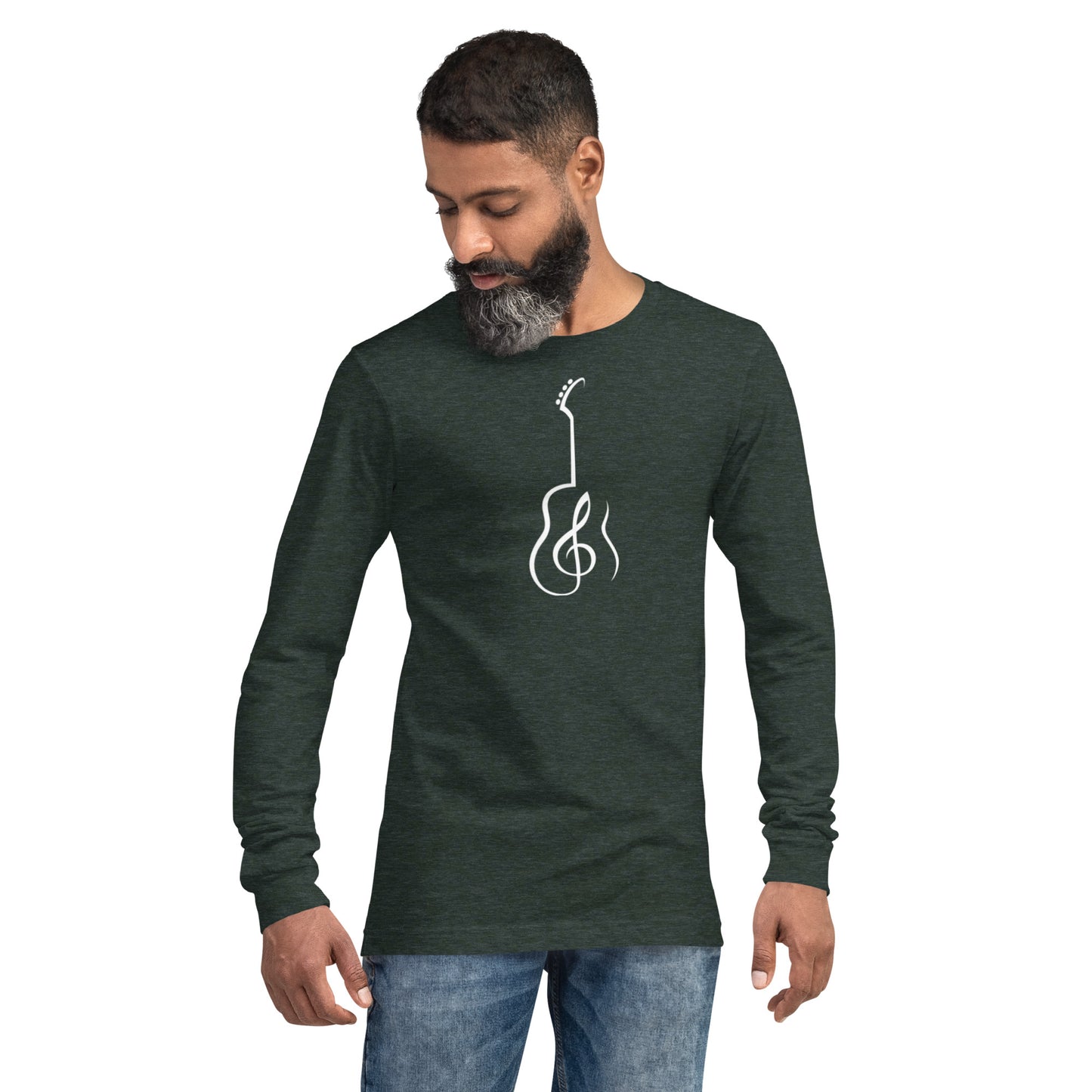 Music Note Guitar Long Sleeve Tee