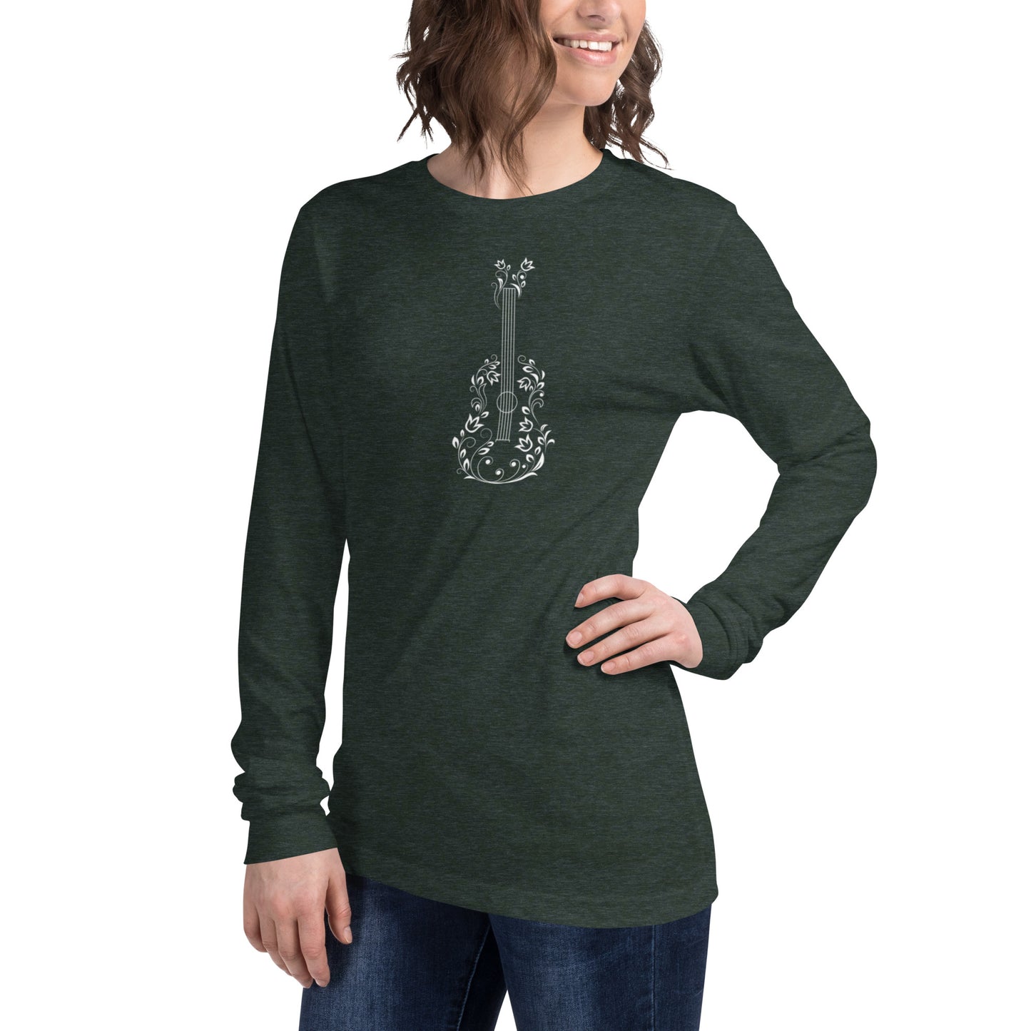 Floral Guitar Long Sleeve Tee