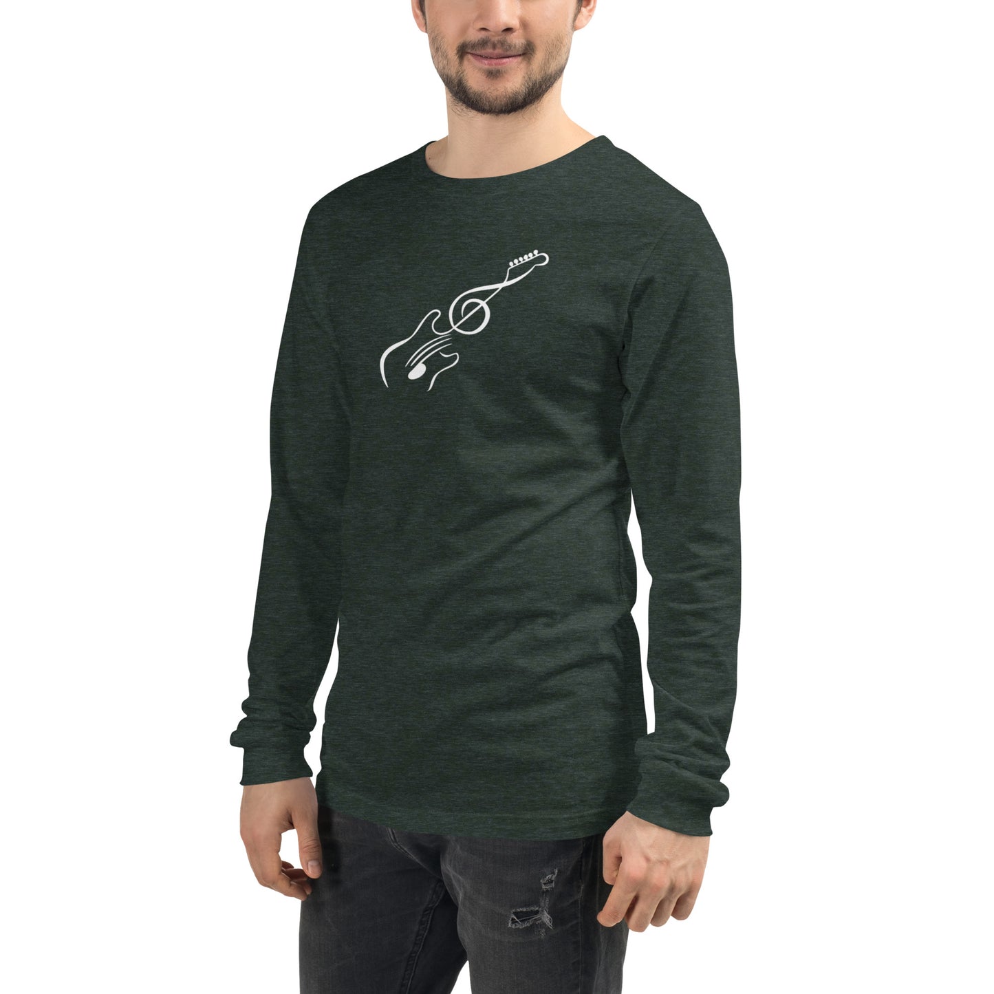 Music Note Guitar Long Sleeve Tee