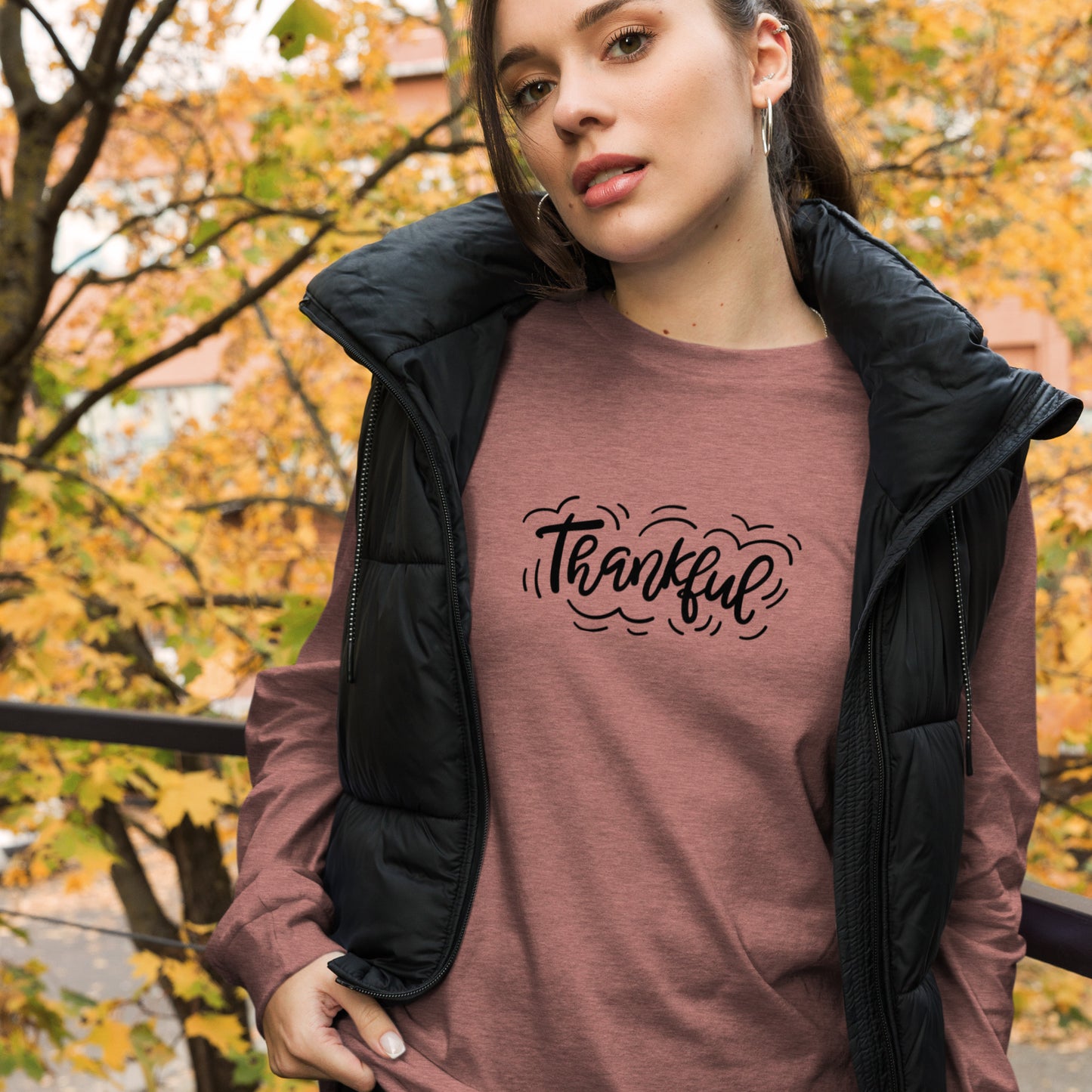 Thankful (black) Long Sleeve Tee