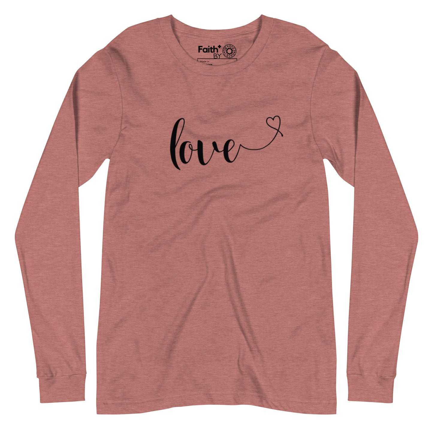 Love (heart) (black) Long Sleeve Tee